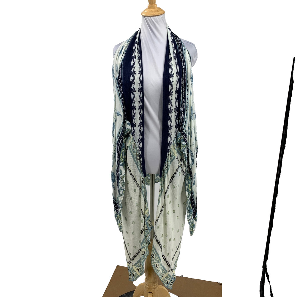 Free People Duster Womens S/M Kiss The Sky Butterfly Tranquility Patchwork HiLow